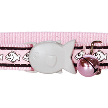 Reflective Fish Cat Collar - Pink