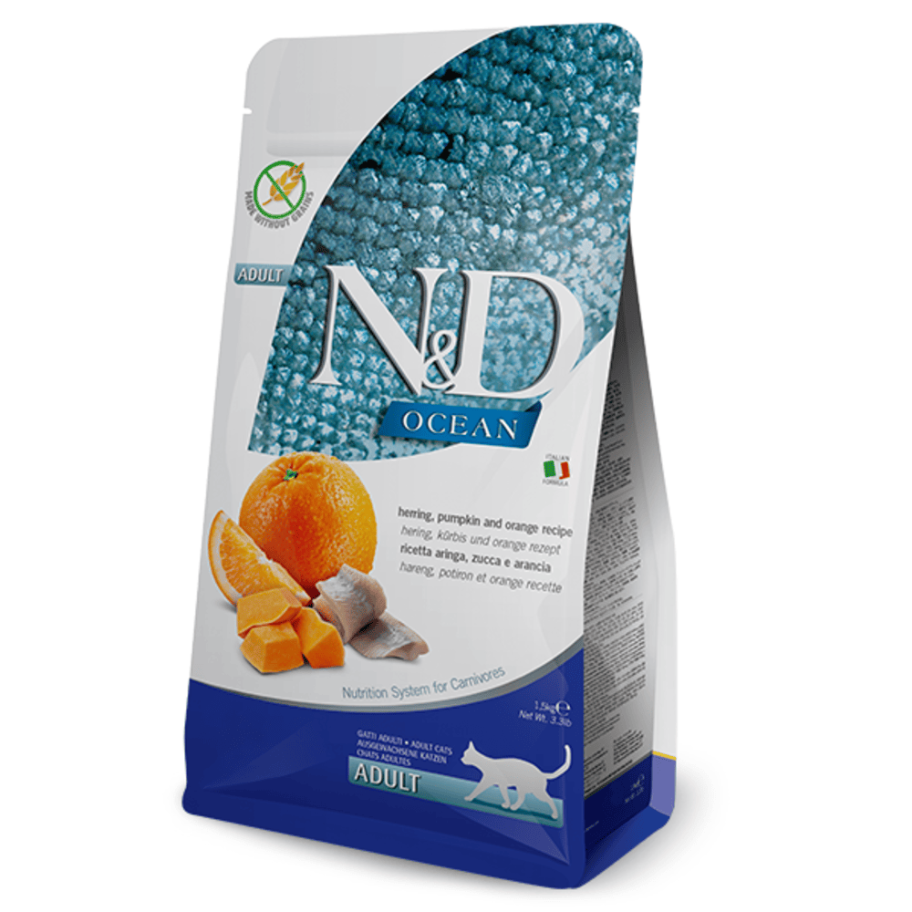 Farmina N&D Ocean Adult Dry Cat Food - Herring & Orange