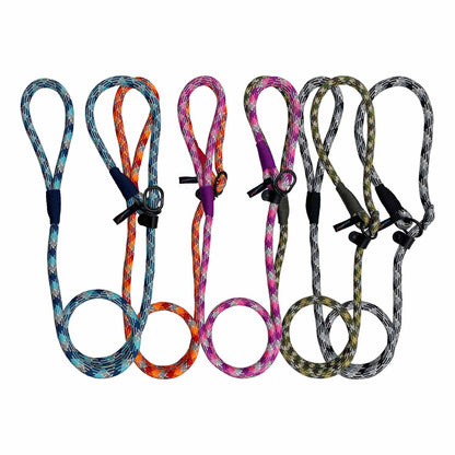 Hem and Boo High Performance Rope Dog Slip Lead - Khaki Green