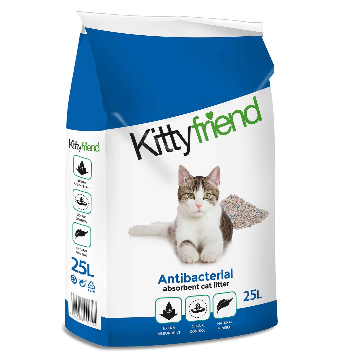 Kittyfriend Antibacterial Non-Clumping Cat Litter - 25Ltr