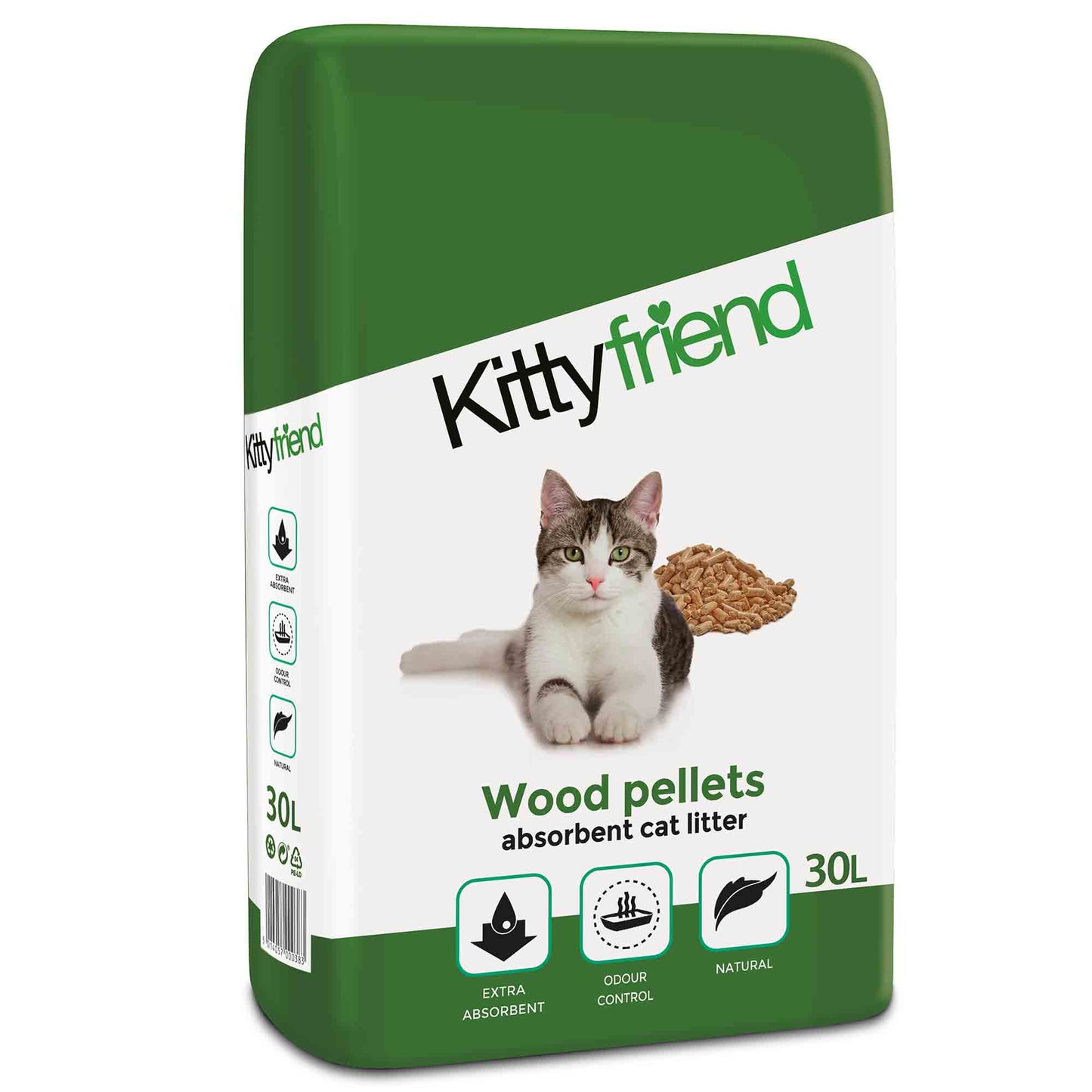 Kittyfriend Wood Non Clumping Cat Litter - 30Ltr
