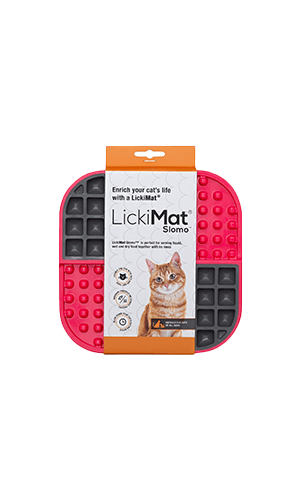 LickiMat Combo Slomo Cat Slow Feeder - Pink - 20x20cm