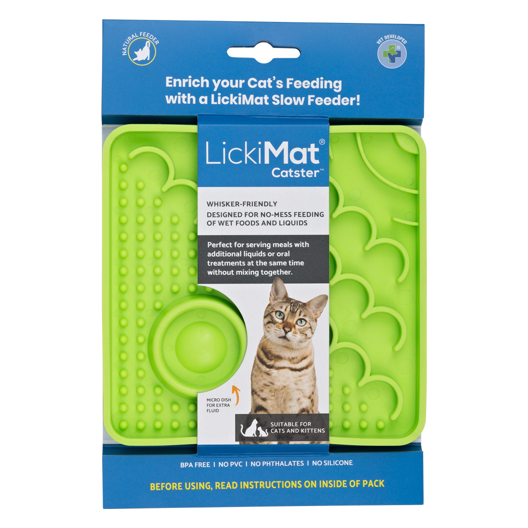 LickiMat Catster Kitty Slow Feeder - Green - 15x15cm