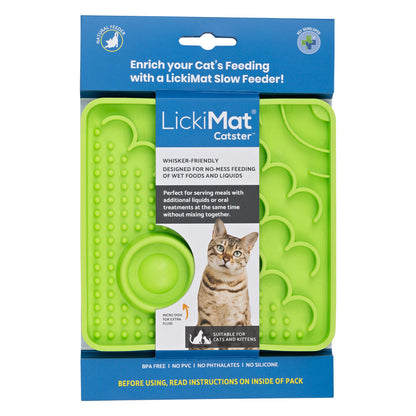 LickiMat Catster Kitty Slow Feeder - Green - 15x15cm