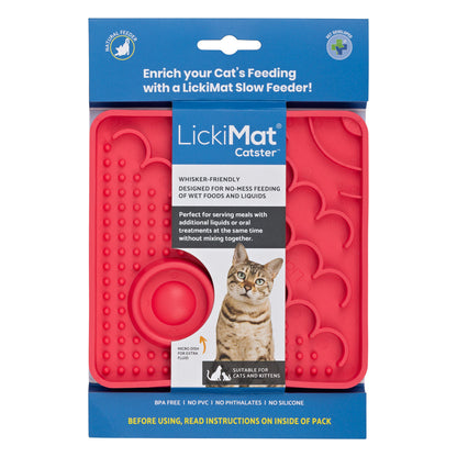 LickiMat Catster Kitty Slow Feeder - Pink - 15x15cm