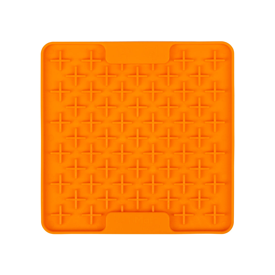 LickiMat Classic Mini Buddy Dog Slow Feeder - Orange - 22x15cm