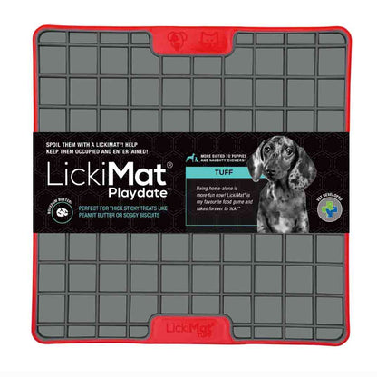 Lickimat Playdate Tuff Treat Mat - Red - 20x20cm
