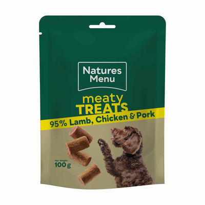 Natures menu Natures Menu Chicken Lamb Adult Treat Dog pet food packaging