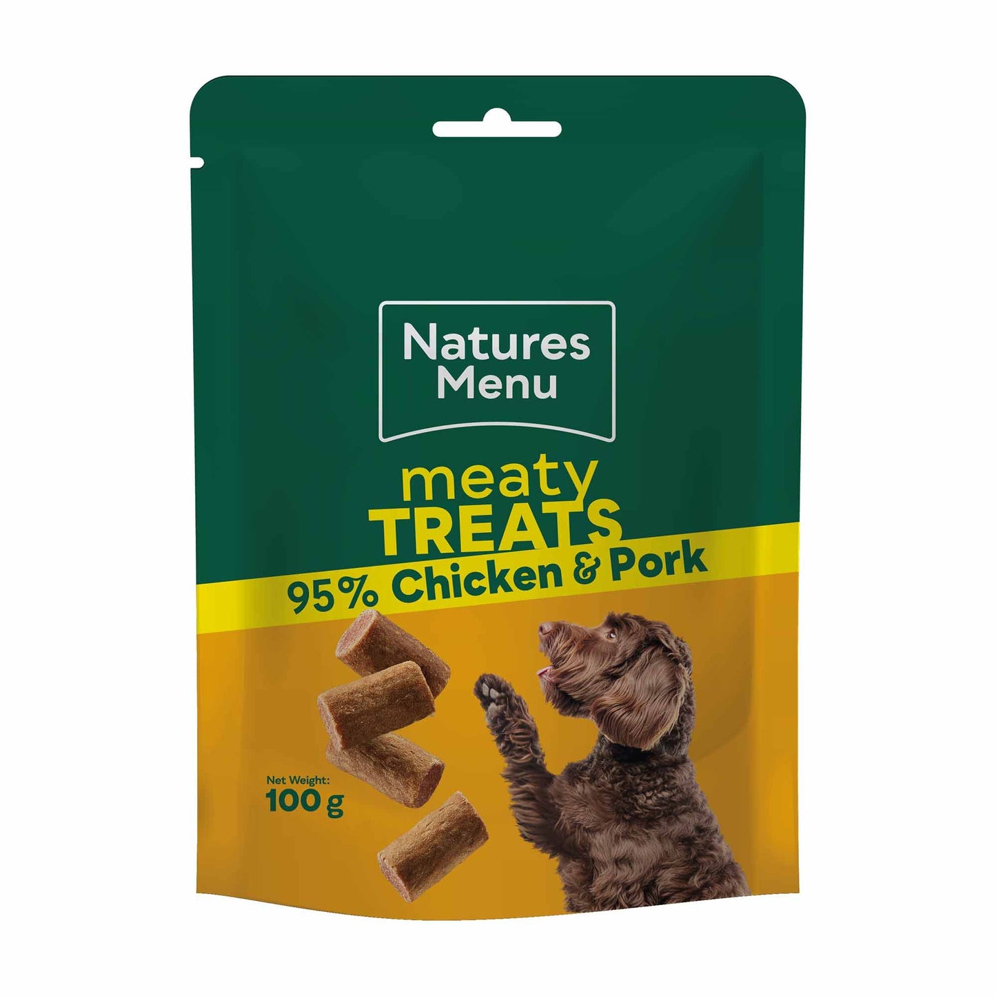 Natures Menu Meaty Dog Treats - Chicken & Pork - 100g