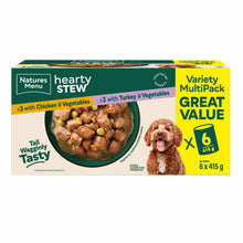 Natures Menu Hearty Stew Adult Dog Wet Food - Variety Multipack - Chicken & Turkey - 6x415g Cans