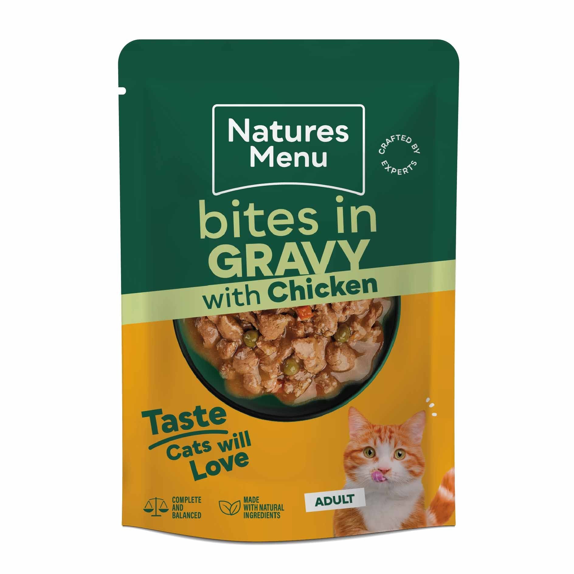 Natures menu Natures Menu Bites Chicken Adult Wet Cat Food pet food packaging