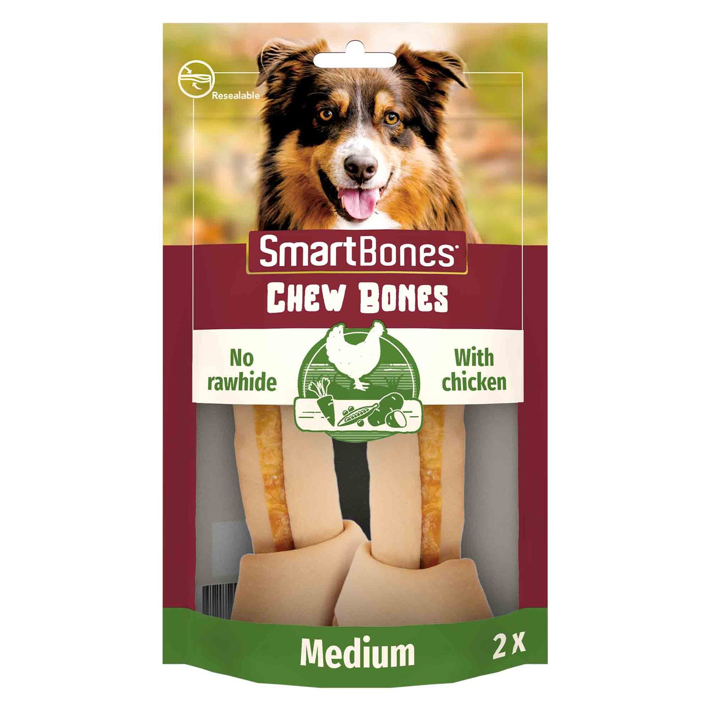 SmartBones Medium Bones - Chicken - 2 Bones