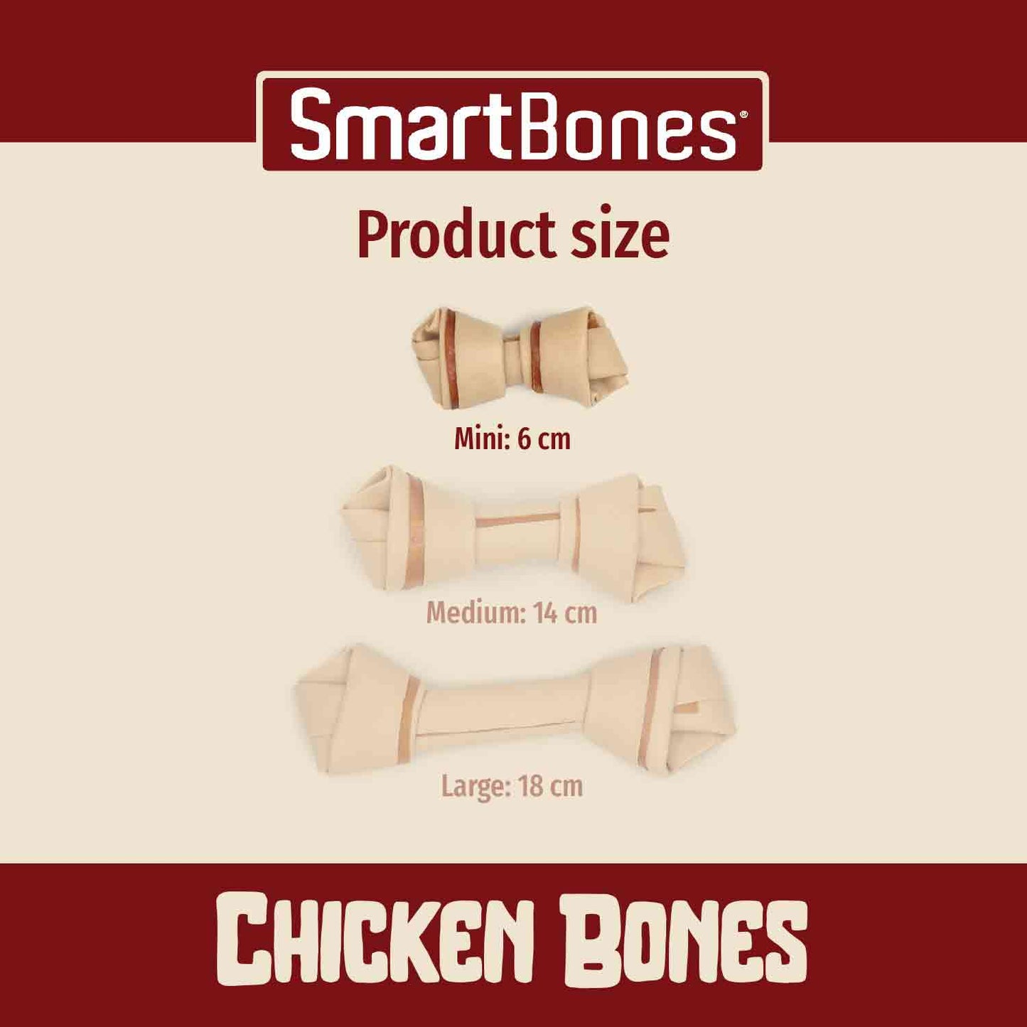SmartBones Mini Bones - Chicken - 18 Bones