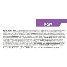 Dechra Specific FGW Senior Wet Cat Food - Trays
