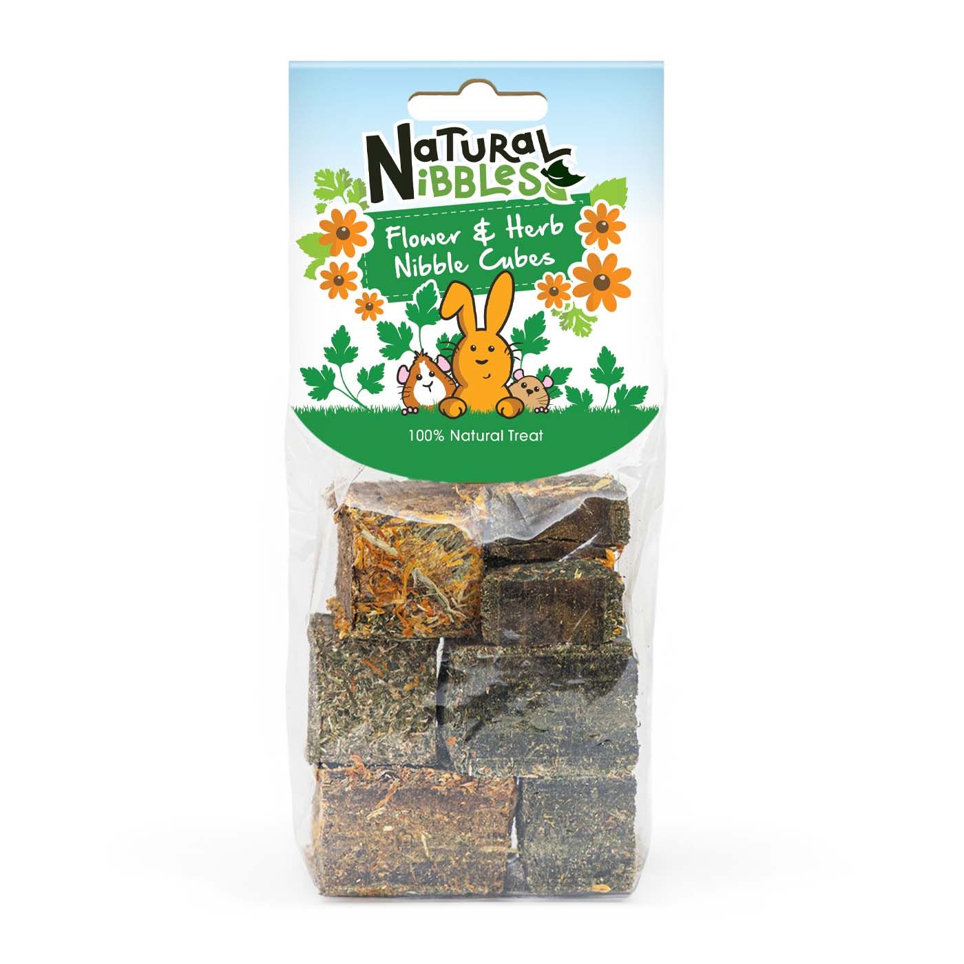 Natural Nibbles Flower & Herb Nibble Cubes - 250g