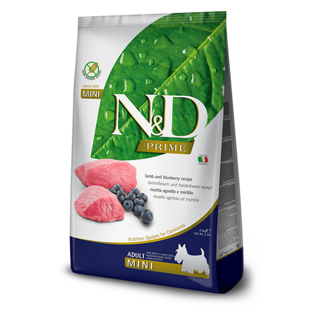 Farmina N&D Prime Adult Mini Dry Dog Food - Lamb & Blueberry