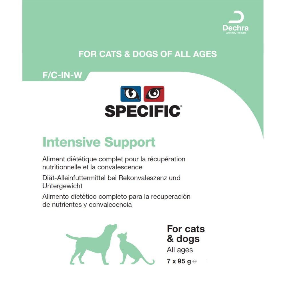 Dechra Specific F/C-IN-W Intensive Support Wet Cat & Dog Food - Trays