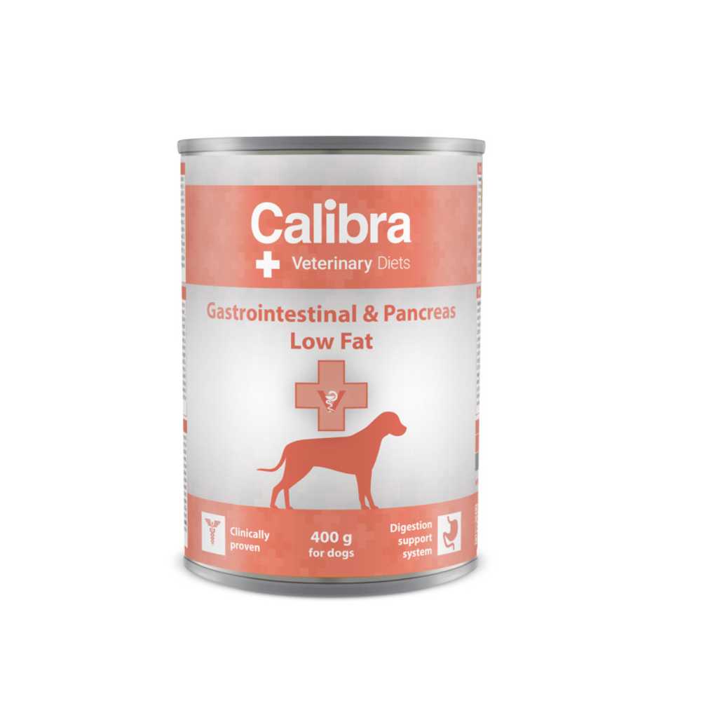 Calibra Veterinary Diet Gastrointestinal & Pancreas Low Fat Adult Wet Dog Food - Tuna - 6 x 400g Cans