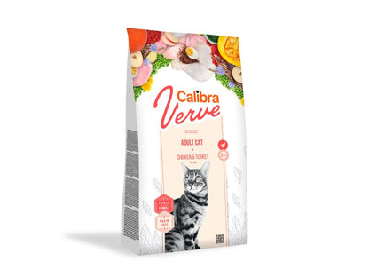 Calibra Verve Grain Free Adult Dry Cat Food - Chicken & Turkey