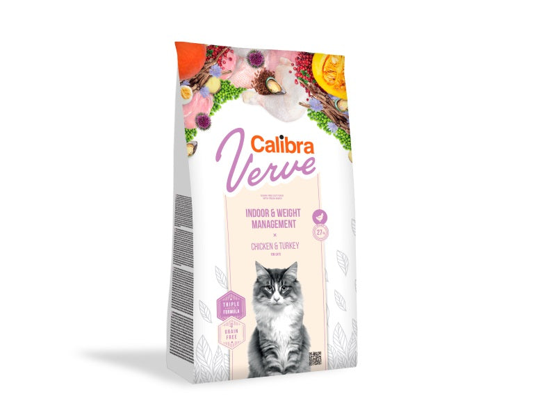 Calibra Verve Indoor + Weight Management Adult Dry Cat Food - Chicken
