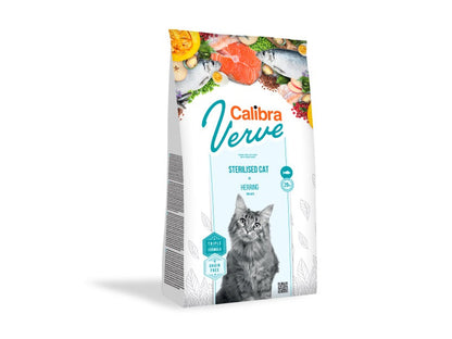 Calibra Verve Sterilised Gluten Free Adult Dry Cat Food - Herring
