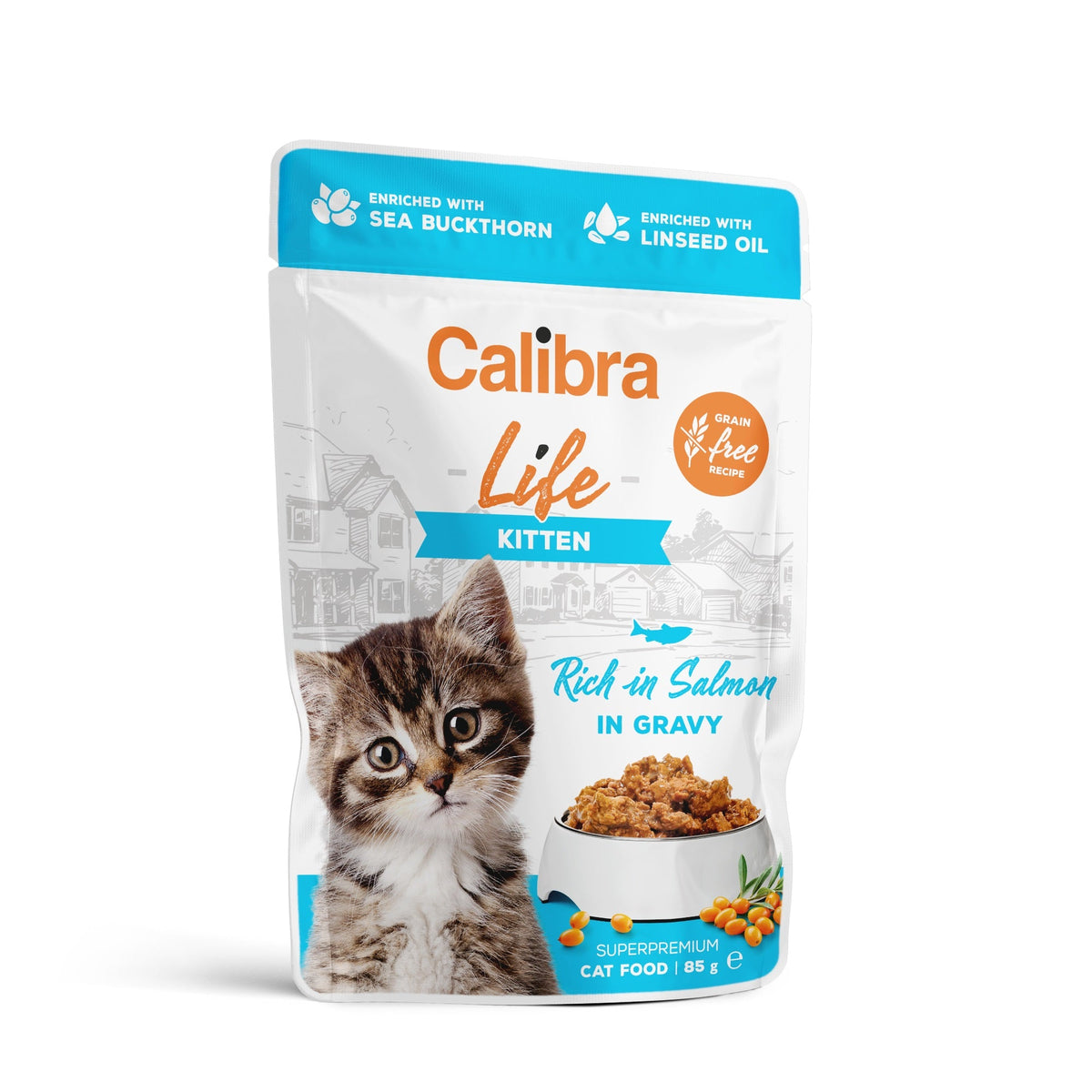 Calibra Life Kitten Wet Cat Food - Salmon in Gravy