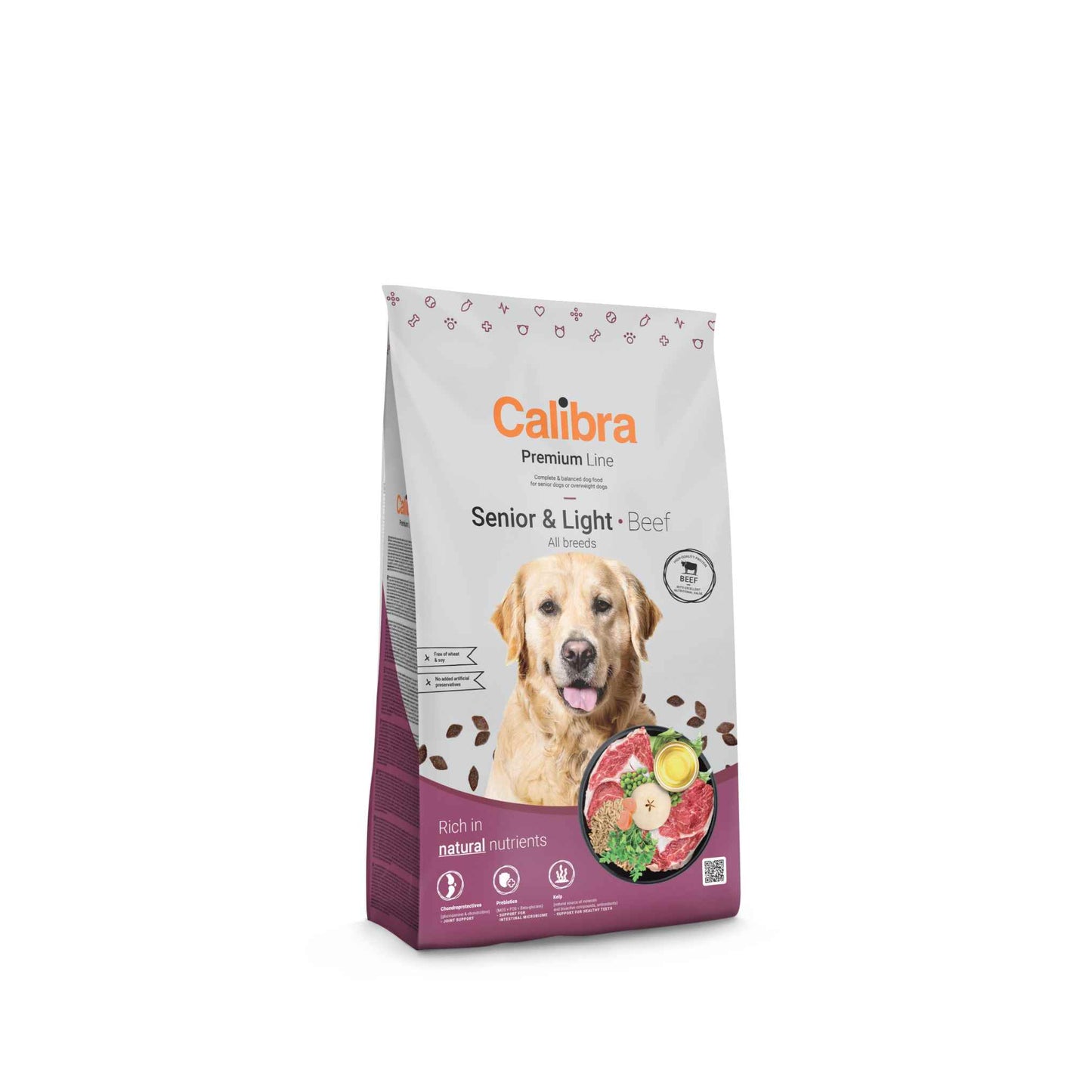 Calibra Dog Premium Line Senior & Light Dry Dog Food - Beef
