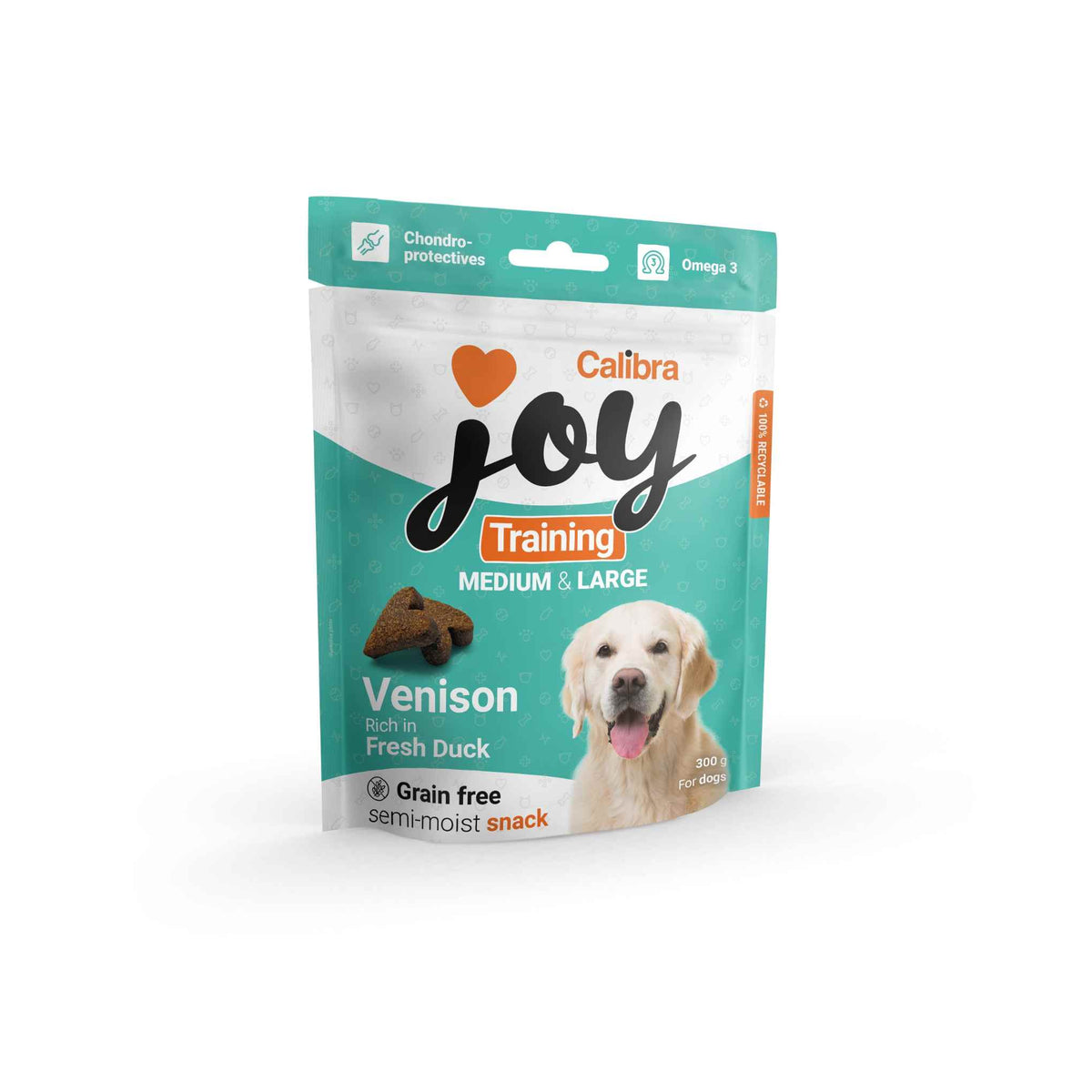 Calibra Joy Semi-Moist Training Snack - Medium/Large Dog - Venison & Duck - 300g