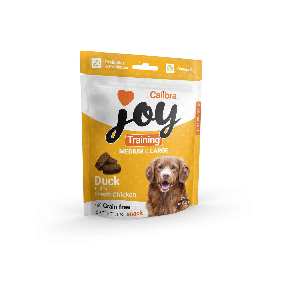 Calibra Joy Semi-Moist Training Snack - Medium/Large Dog -  Duck & Chicken - 300g