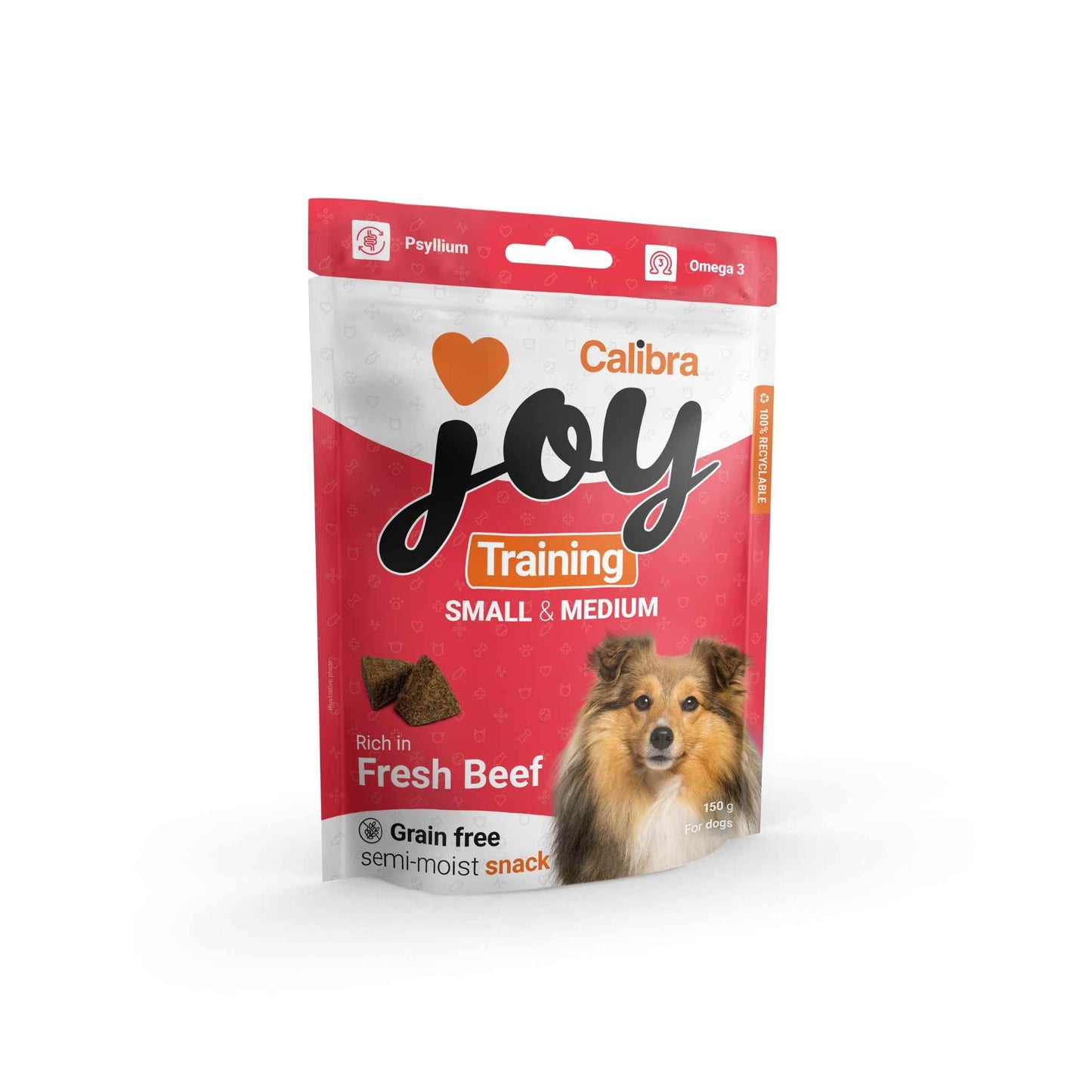 Calibra Joy Semi-Moist Training Snack - Small/Medium Dog - Beef - 150g