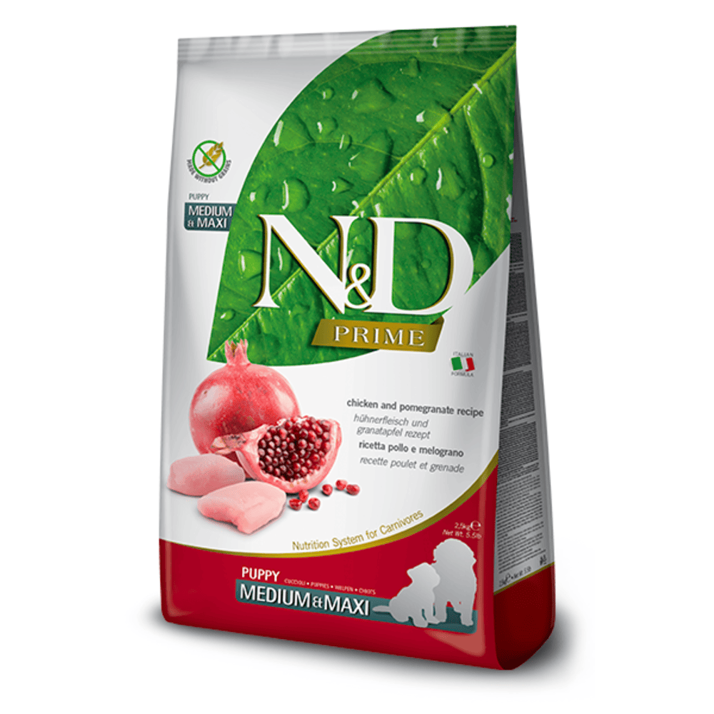 Farmina N&D Prime Puppy Medium/Maxi Dry Dog Food - Chicken & Pomegranate