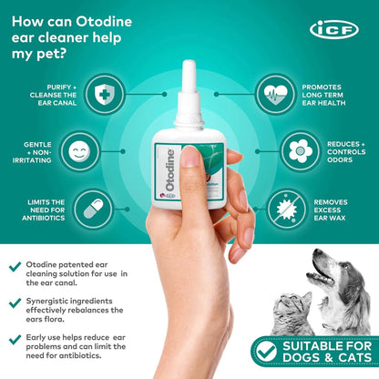 Otodine Ear Cleaner Solution for Cats and Dogs - 100ml