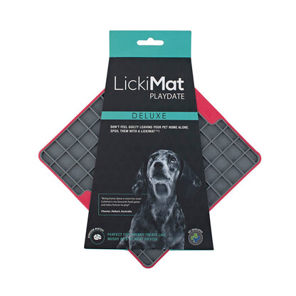 Lickimat Playdate Tuff Treat Mat - Red - 20x20cm