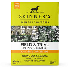 Skinners Field & Trial Working Dog Puppy Grain Free Wet Dog Food - Chicken -  18x390g Cartons