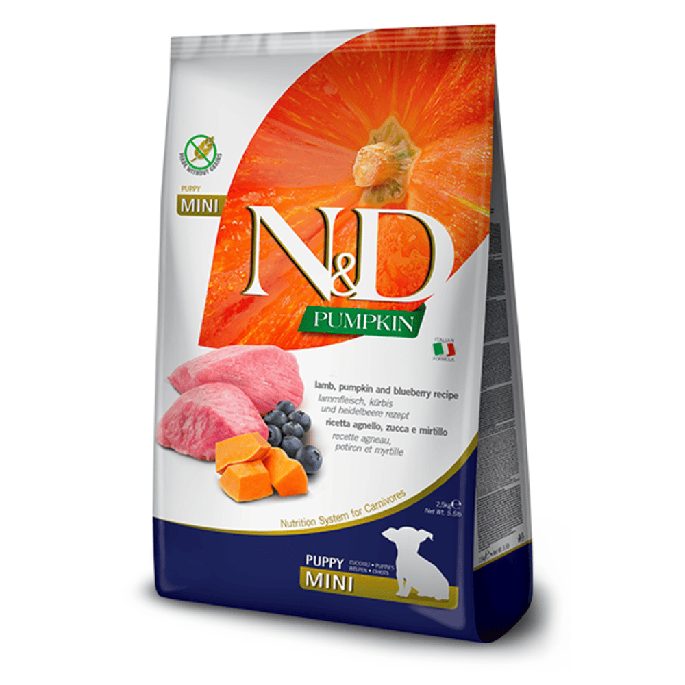 Farmina N&D Pumpkin Puppy Mini Dry Dog Food - Lamb & Blueberry