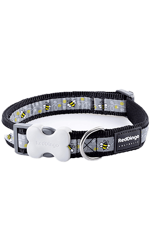 Bumble Bee Dog Collar - Black