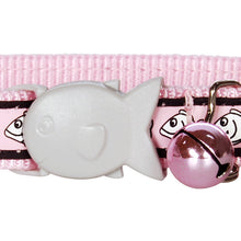 Reflective Fish Cat Collar - Pink