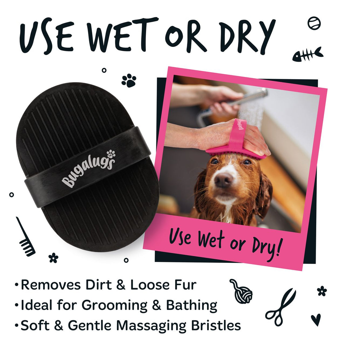 Bugalugs Bath Brush - Black