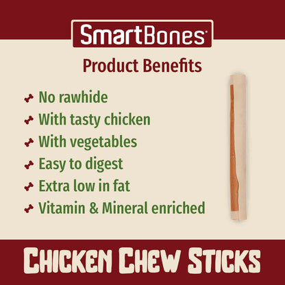 SmartBones SmartSticks Adult Dog Treats - Chicken - 5 Sticks