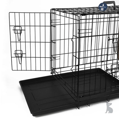 Barkshire Heavy Duty Dog Cage with Divider - Large  91 x 59cm