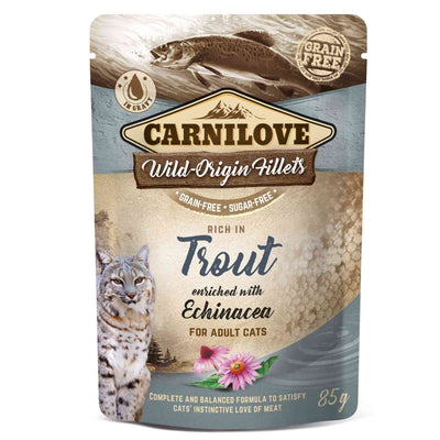 Carnilove Carnilove Grain Free Echinacea Trout Adult pet food packaging