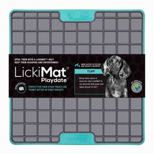 Lickimat Playdate Tuff Treat Mat - Turquoise - 20 x 20cm