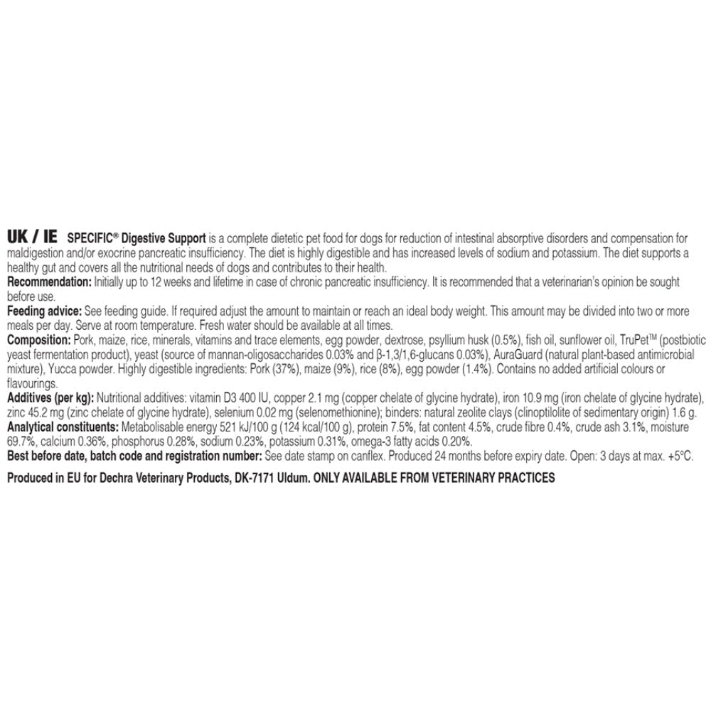Dechra Specific CIW Digestive Support Wet Dog Food - Trays