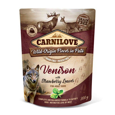 Carnilove Carnilove Grain Free Strawberry Leaves Venison pet food packaging