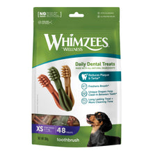 WHIMZEES Toothbrush Extra Small Dental Chew Dog Treat - 48 pack