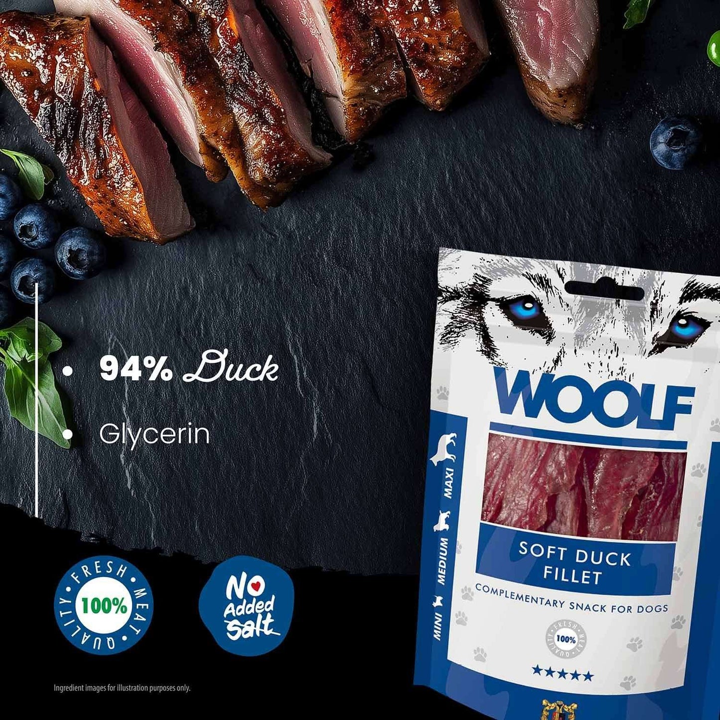 Woolf Soft Duck Fillet Dog Snacks - 100g