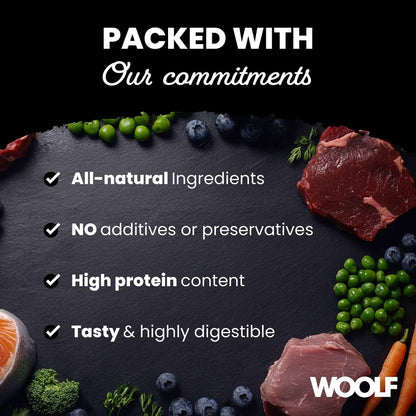 Woolf Soft Cubes Dog Snacks - Beef - 100g